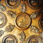 Old Antique Copper Hammered Passover Tray Plate Jerusalem Israel Palestine Rare