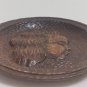 Vintage Wall Hanging Wood Hand Carved Round Girl Face Plaque Signed 1947 Wooden