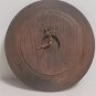 Vintage Wall Hanging Wood Hand Carved Round Girl Face Plaque Signed 1947 Wooden