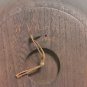 Vintage Wall Hanging Wood Hand Carved Round Girl Face Plaque Signed 1947 Wooden