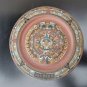 Old Antique Mexico Maya Aztec Calendar Enamel on Copper Plate Wall Hanging Art