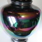 Vintage Azzurra Murano Hand Made in Italy Carnival Iridescent Rainbow Glass Vase