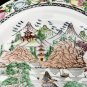 Vintage Chinese Export Porcelain Dish Famille Rose Landscape Scene Excellent
