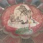 Old Antique Etched Brass Enamel Collector Plate Middle Eastern Art Wall Hanging
