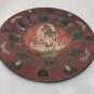 Old Antique Etched Brass Enamel Collector Plate Middle Eastern Art Wall Hanging