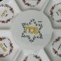Vintage Porcelain Ceramic Hexagonal Passover Tray Plate Made in Italy Judaica