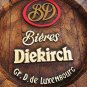 BD Bieres Diekirch Luxembourg Wall Hanging Home Bar Decor Barrel Shaped 16" Rare