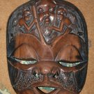 Hard and Heavy African Ebony Wood Mask Hand Carved Wooden Art Decor Excellent