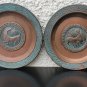 Pair of Vintage Copper Wall Plate Soviet USSR Dmitrievsky Cathedral in Vladimir