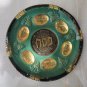 Old Vintage Brass Enameled Passover Tray Plate Judaica Jerusalem Wall Hanging 24