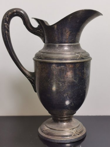 Beautiful Antique Silver Plated Art Deco Creamer Pitcher Milk Jug Nice Patina