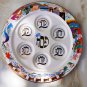 Porcelain Eckstein Passover Tray Plate Judaica Jerusalem Gold Hand Painted Rare
