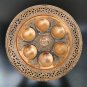 Old Vintage Pesach Passover Copper Tray Plate Judaica Jerusalem Holy Land Rare