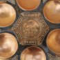 Old Vintage Pesach Passover Copper Tray Plate Judaica Jerusalem Holy Land Rare