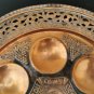 Old Vintage Pesach Passover Copper Tray Plate Judaica Jerusalem Holy Land Rare