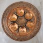 Old Vintage Pesach Passover Copper Tray Plate Judaica Jerusalem Holy Land Rare