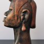 Hard and Heavy Ebony Wood Carved African Tribal Figure Bust Statue Head Maasai