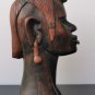 Hard and Heavy Ebony Wood Carved African Tribal Figure Bust Statue Head Maasai