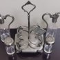 Novel Collection Paldinox Glass Cruet Set With Stand Oil Vinegar Salt And Pepper