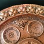 Old Antique Passover Copper Tray Plate Judaica Jerusalem Israel Holy Land