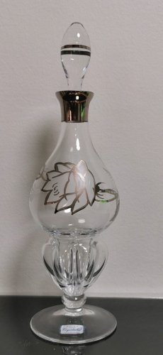 Vintage Bohemia Hand Made Crystalex Glass Decanter Czech Republic Rare