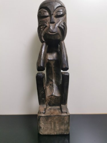 Large 17" Antique Primitive African Tribal Wooden Istukan Figurine Hand Carved