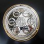 Vintage Karshi Gold Silver Plated Passover Tray Plate Jerusalem Not Used 32cm