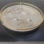 Vintage Karshi Gold Silver Plated Passover Tray Plate Jerusalem Not Used 32cm