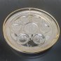Vintage Karshi Gold Silver Plated Passover Tray Plate Jerusalem Not Used 32cm