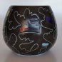 Lapid Old Vintage Israel Ceramic Art Vase Bowl Hand Made and Painted Rarest 60's