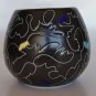 Lapid Old Vintage Israel Ceramic Art Vase Bowl Hand Made and Painted Rarest 60's