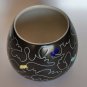 Lapid Old Vintage Israel Ceramic Art Vase Bowl Hand Made and Painted Rarest 60's