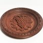 Black Forest Wall Hanging Wood Hand Carved Round Grape Plaque Signed 50's Lecie