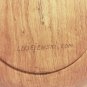 Black Forest Wall Hanging Wood Hand Carved Round Grape Plaque Signed 50's Lecie