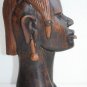 Hand Carved Wooden Old African Tribal Female Head Figurine Sculpture 22cm Decor