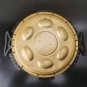 Vintage Gold Plated Enamel Passover Tray Plate Jerusalem Brass Bronze Rare