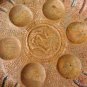 Antique Hand Hammered Passover Copper Tray Plate Judaica Jerusalem Palestine