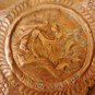 Antique Hand Hammered Passover Copper Tray Plate Judaica Jerusalem Palestine