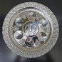 Vintage Silver Plated Passover Tray Plate Judaica Jerusalem Holy Land