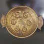 Vintage Pesach Rare Brass Bronze Enamel Passover Tray Plate Jerusalem Israel