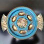 Old Vintage Passover Tray Plate Brass Bronze Enamel Jerusalem Israel Pesach Rare