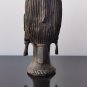 Tribal Hard and Heavy Ebony Wood Carved African Figure Bust Statue Head Maasai