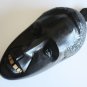 Old Vintage Black African Man with White Teeth Wooden Mask Tribal Primitive Art