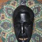 Old Vintage Black African Man with White Teeth Wooden Mask Tribal Primitive Art