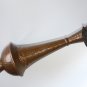 Vintage 50's Handmade Israel Arts & Crafts Hammered Copper Vase w/ Brass Handles