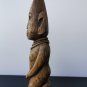 Antique Hand Carved Moai Alien African Warrior Figurine Sculpture Wooden Art 14"