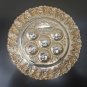 Antique Silver Plated Round Passover Tray Plate Jerusalem Israel