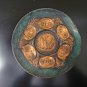 Antique Copper Hand Hammered Enamel Passover Tray Plate Jerusalem Israel Pesach