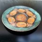 Antique Copper Hand Hammered Enamel Passover Tray Plate Jerusalem Israel Pesach