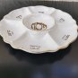 Vintage Porcelain Gold Hand Painted Passover Tray Plate Judaica Made in Israel